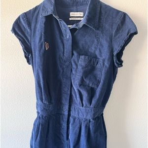 Urban outfitters ,blue corduroy romper ,Size SP,in good condition